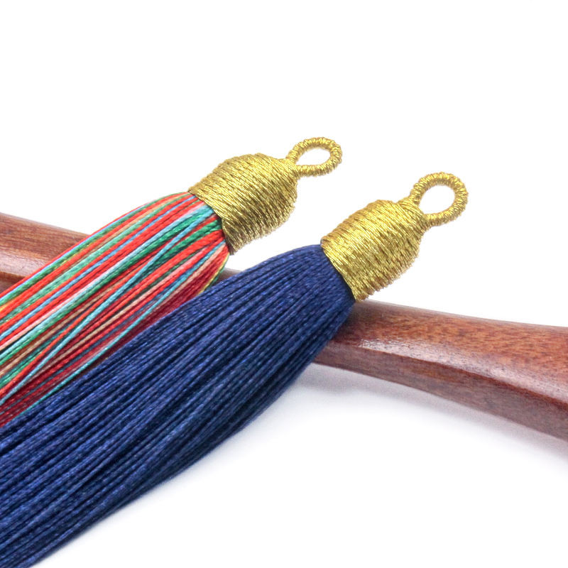 3Pcs 85mm poliester rese nakit prsten ukrasni lepeza privjesak ledena svila dodaci viseće uho DIY proizvodni materijal kićanka