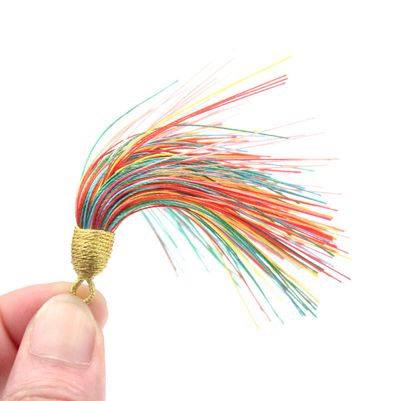 3Pcs 85mm poliester rese nakit prsten ukrasni lepeza privjesak ledena svila dodaci viseće uho DIY proizvodni materijal kićanka