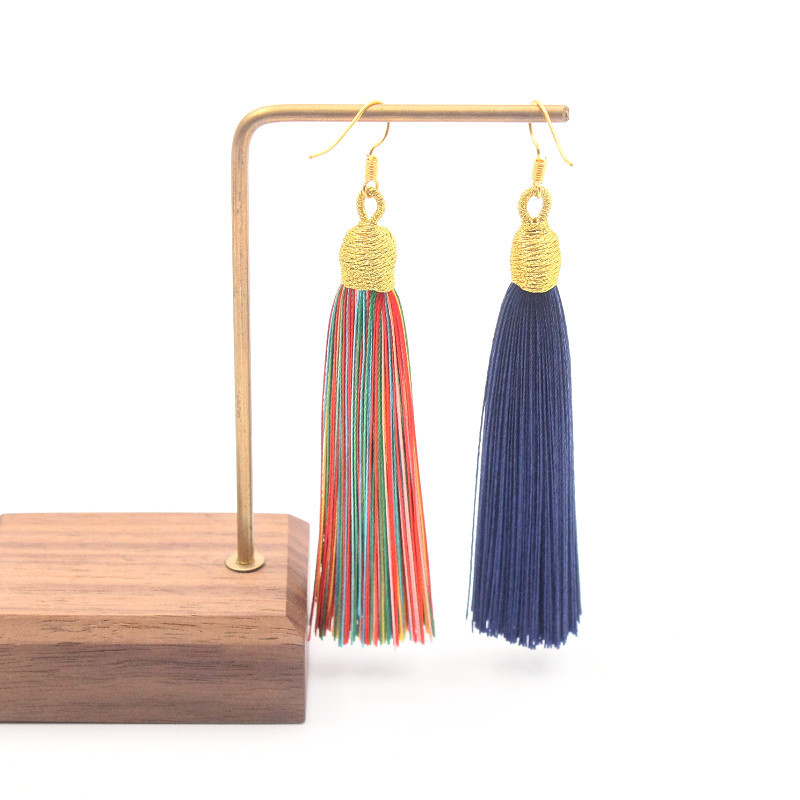 3Pcs 85mm poliester rese nakit prsten ukrasni lepeza privjesak ledena svila dodaci viseće uho DIY proizvodni materijal kićanka