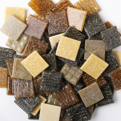 85g/3oz περίπου 30τμχ Πλακάκια Μωσαϊκού Χαλαζία 2cm/0,78in Τετράγωνο Πλακάκι 0,4cm/0,15in Πάχος DIY Μωσαϊκό Υλικό Μικτό Χρώμα