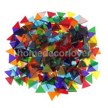 Разнообразни цветове Прозрачни стъклени парчета Плочки за правене на мозайка Tessera за пъзел Изкуства Направи си сам Аксесоари за занаяти