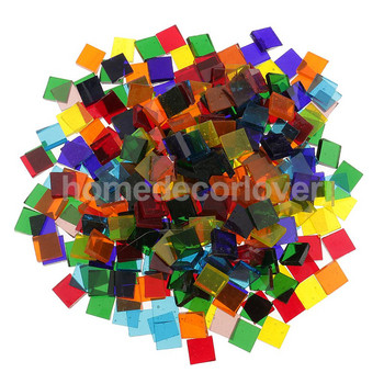 Ποικιλία χρωμάτων Καθαρά κομμάτια γυαλιού Μωσαϊκό κατασκευής πλακιδίων Tessera for Puzzle Arts Αξεσουάρ χειροτεχνίας DIY