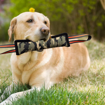 Μπαστούνι για δάγκωμα σκύλου με 2 λαβές σχοινιού Αντιολισθητικό τρόχισμα δοντιών Διαδραστικό παιχνίδι παιχνίδι Εκπαίδευση κατοικίδιων σκύλων Μανίκι γιούτας Παιχνίδι για κατοικίδια