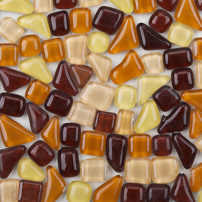 120g/4.23oz (aptuveni 85gab.) Daudzstūra stikla mozaīkas flīzes Spilgtas/mirdzošas mozaīkas amatniecības materiāli kvadrātveida/romba mozaīkas flīzes