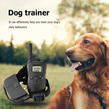 Ултразвуков нашийник за обучение на кучета, дистанционно управление, устройство против лай, захранвано от батерии, кучето спира да лае, електрически продукти за домашни любимци