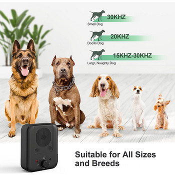 Barkpup Устройство за предотвратяване на лай, устройство за възпиране на поведението на кучето, акумулаторен инструмент, 10 м контролен диапазон, светодиод, показващ употреба на закрито/външно