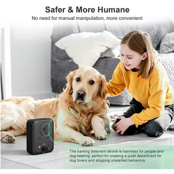 Barkpup Устройство за предотвратяване на лай, устройство за възпиране на поведението на кучето, акумулаторен инструмент, 10 м контролен диапазон, светодиод, показващ употреба на закрито/външно