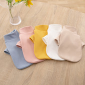 Ziemas silts suņu apģērbs Vienkrāsains krekls ar apakšējo daļu plānas daļas nekā lāča pulovers kucēns mājas apģērbs Divkājains apģērbs