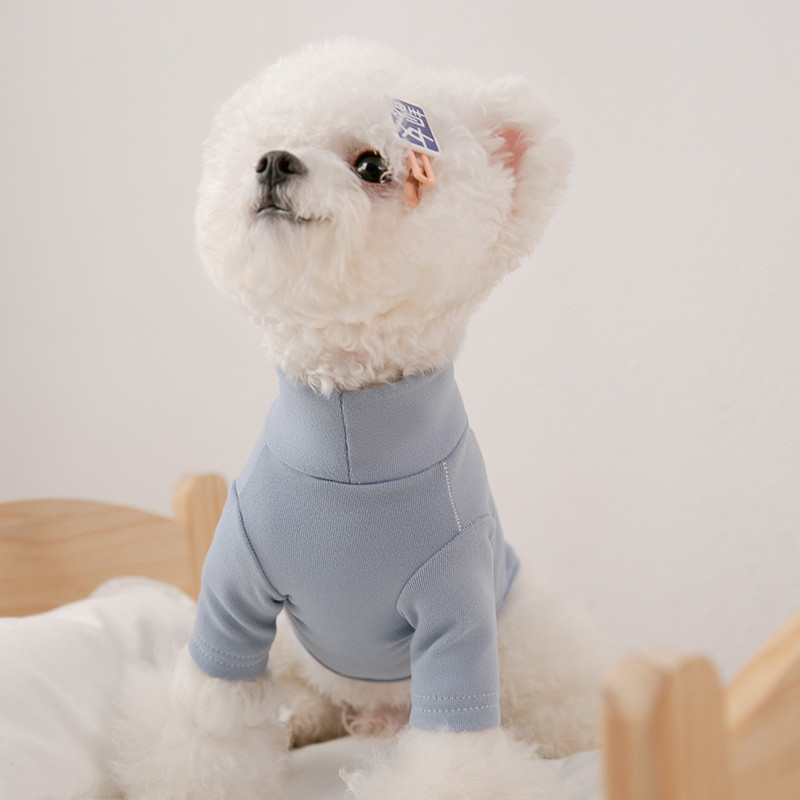 Ziemas silts suņu apģērbs Vienkrāsains krekls ar apakšējo daļu plānas daļas nekā lāča pulovers kucēns mājas apģērbs Divkājains apģērbs