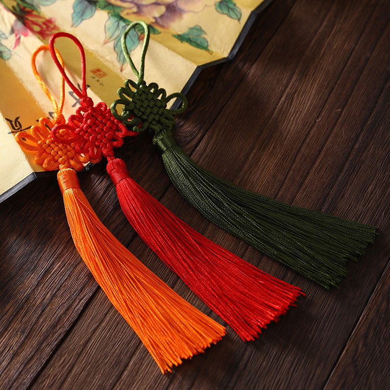 2Gb Pušķis Ķīniešu mezgli Pušķis Roku darbs Zīdaini Floss Amatniecības pušķis ar cilpu DIY Amatniecības nodošanas dekoru aksesuāri