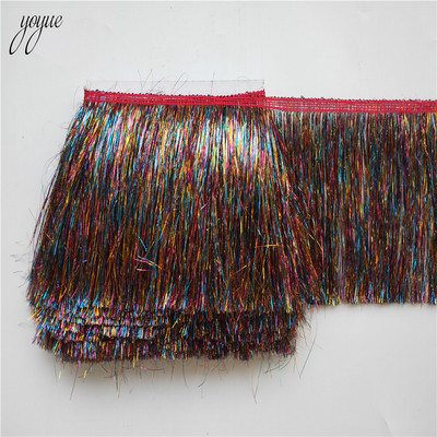 1 jards/gabals Plastmasas bārkstis pušķis, mežģīnes latīņu kleita Makrame Samba deju apģērbs mežģīnes poliestera viena josla 10cm platums