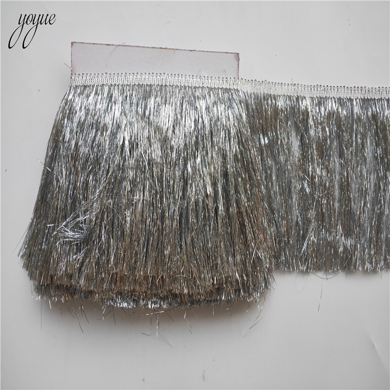 1 jards/gabals Plastmasas bārkstis pušķis, mežģīnes latīņu kleita Makrame Samba deju apģērbs mežģīnes poliestera viena josla 10cm platums