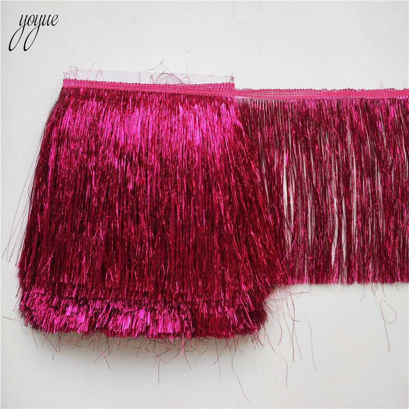 1 jards/gabals Plastmasas bārkstis pušķis, mežģīnes latīņu kleita Makrame Samba deju apģērbs mežģīnes poliestera viena josla 10cm platums