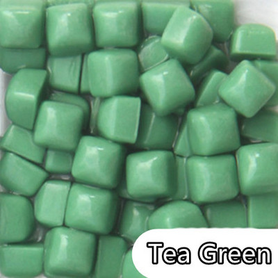 100 g/3,52 unces (apmēram 300 gab.) 0,58 cm kvadrātveida glazūras nefrīta mozaīkas flīzes DIY amatniecības flīžu mozaīkas izgatavošanas materiāli vairākās krāsās pēc izvēles