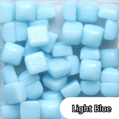 100 g/3,52 unces (apmēram 300 gab.) 0,58 cm kvadrātveida glazūras nefrīta mozaīkas flīzes DIY amatniecības flīžu mozaīkas izgatavošanas materiāli vairākās krāsās pēc izvēles