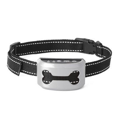 Inteliģenta suņu riešanas atpazīšana, uzlādējama IP65 ūdensizturīga ultraskaņas vibrācijas elektrostatiskā trieciena suņa kakla siksna