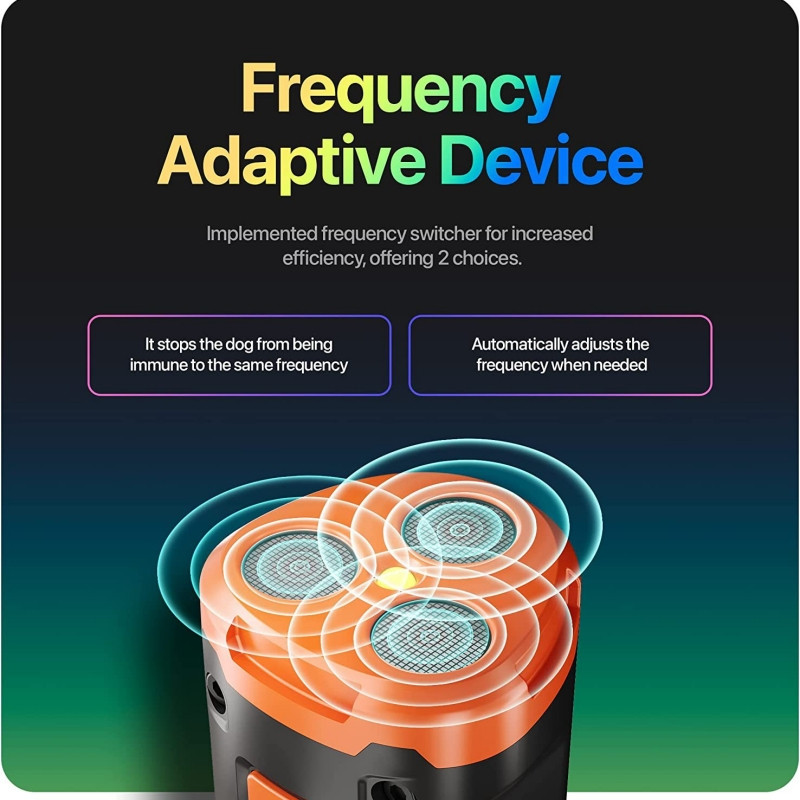 2023 m. išleidimo naminių šunų repeleris Ultragarsinis šunų dresavimo įrenginys Įkraunamas nuo šunų lojimo atgrasymo prietaisas su LED žibintuvėliu