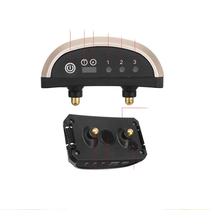 Regulējama pret elektriska ūdensnecaurlaidīga automātiska riešana uzlādējama trieciendroša riešanas apmācība 2021. gada apturēšanas kakla siksna, suņu kontrole humāna jauna