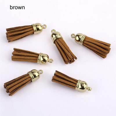 10GAB 3cm Mini pušķi Vintage ādas zamšādas pušķi Tālruņa pušķi priekš DIY Amatniecības rotaslietas Atradumi Kulonu Auskari Aksesuāri