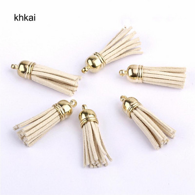 10GAB 3cm Mini pušķi Vintage ādas zamšādas pušķi Tālruņa pušķi priekš DIY Amatniecības rotaslietas Atradumi Kulonu Auskari Aksesuāri