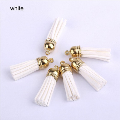 10GAB 3cm Mini pušķi Vintage ādas zamšādas pušķi Tālruņa pušķi priekš DIY Amatniecības rotaslietas Atradumi Kulonu Auskari Aksesuāri