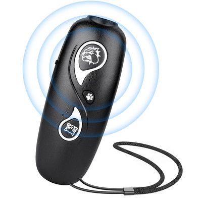 3 in 1 Nostipriniet mājdzīvnieku suņu dresēšanas aprīkojumu Ultraskaņas repelleru vadības trenažieru ierīce pret riešanu, apturot riešanu