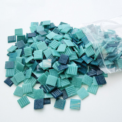 100g/3,5oz (περίπου 35 τμχ) Μωσαϊκό Πλακάκια Quartz 2cm/0,78in Τετράγωνο Πλακίδιο 0,4cm/0,15in Πάχος DIY Craft Υλικά Μικτό χρώμα