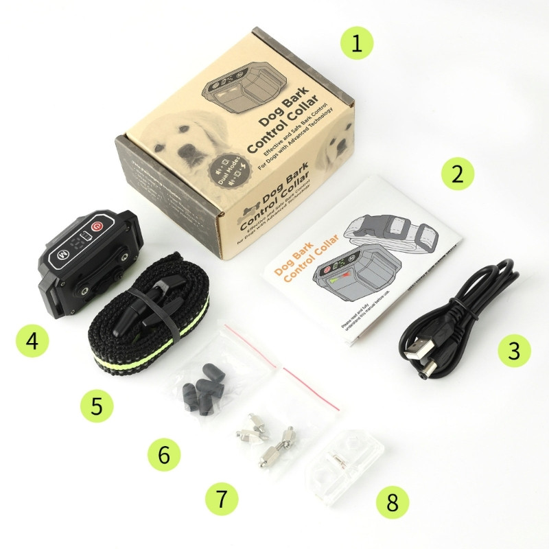 Αντι γαβγίσματα Train Dogs Κολάρο ελέγχου γαβγίσματος Δονούμενο κολάρο γαβγίσματος για σκύλους αδιάβροχο γιακά σκυλιών Κολάρο γαβγίσματος σκυλιών