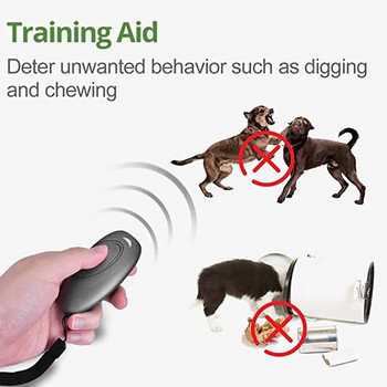 Ново 3 в 1 ултразвуково устройство против лай, спиране на лая, възпиращи средства Обучение на кучета Отблъскващ контрол Устройство за трениране Кучета Устройство за обучение на домашни любимци