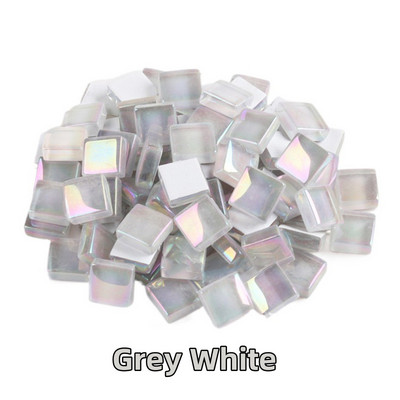 100db (100g/3.52oz) fényes mázas üvegmozaik csempe, 4 mm/0,16 hüvelyk vastagság 1 cm/0,39 hüvelyk négyzet alakú kézműves csempemozaik készítő anyagok