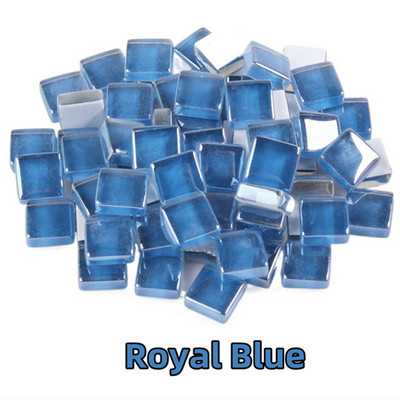 100db (100g/3.52oz) fényes mázas üvegmozaik csempe, 4 mm/0,16 hüvelyk vastagság 1 cm/0,39 hüvelyk négyzet alakú kézműves csempemozaik készítő anyagok