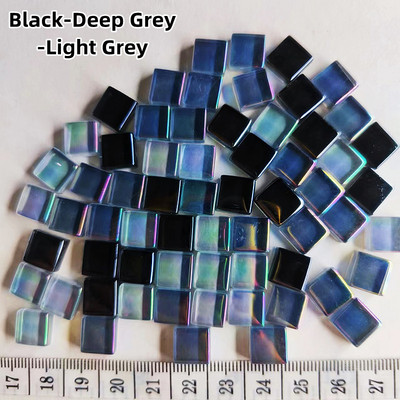 100db (100g/3.52oz) fényes mázas üvegmozaik csempe, 4 mm/0,16 hüvelyk vastagság 1 cm/0,39 hüvelyk négyzet alakú kézműves csempemozaik készítő anyagok