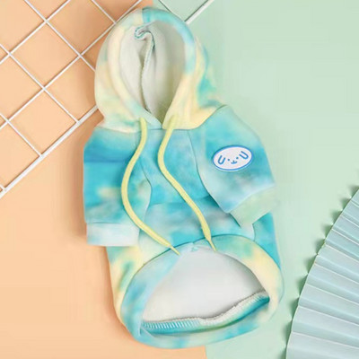 Mājdzīvnieku apģērbs Kaklasaites krāsotas kapuces Mazi, vidēji lieli kaķu suņi rudens ziemas vilnas modes mētelis Čivavas Jorkšīras Pomerānijas džemperis