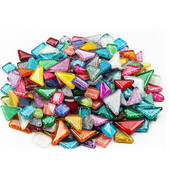 100 gramm/szett barkácsolás szabálytalan sima üvegmozaik kövek mozaik üvegkavics kézműves anyag kirakós mozaik készítéshez