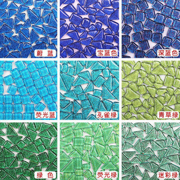 100 γραμμάρια/Σετ Diy Irregular Smooth Glass Mosaic Stones Mosaic Glass Pebbles Crafts Material Puzzle for Diy Mosaic Making