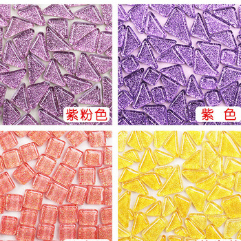 100 γραμμάρια/Σετ Diy Irregular Smooth Glass Mosaic Stones Mosaic Glass Pebbles Crafts Material Puzzle for Diy Mosaic Making
