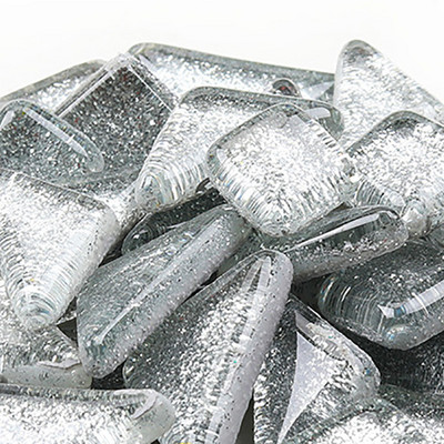 100 gramm/szett barkácsolás szabálytalan sima üvegmozaik kövek mozaik üvegkavics kézműves anyag kirakós mozaik készítéshez