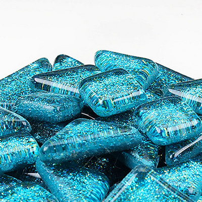 100 gramm/szett barkácsolás szabálytalan sima üvegmozaik kövek mozaik üvegkavics kézműves anyag kirakós mozaik készítéshez