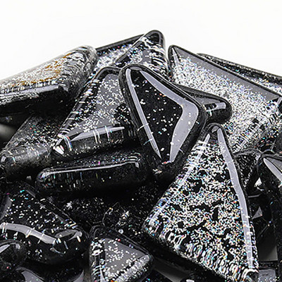 100 gramm/szett barkácsolás szabálytalan sima üvegmozaik kövek mozaik üvegkavics kézműves anyag kirakós mozaik készítéshez