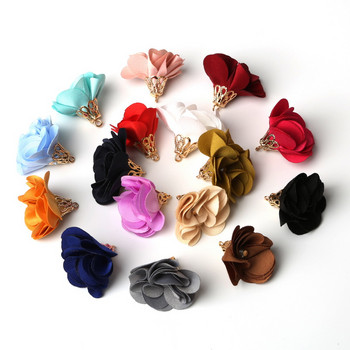 10 τμχ Mix Color 25mm*20mm Suede Tassel Flowers Earrings Charm For Woman Fashion Jewelry DIY Earring Jewelry Accessories