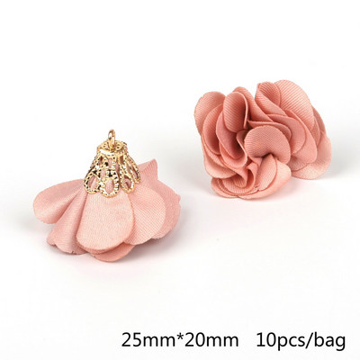 10gb jaukta krāsa 25mm*20mm zamšādas pušķis ziedi auskari šarms sievietēm modes rotaslietas DIY auskari rotaslietas aksesuāri