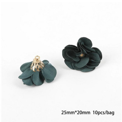 10gb jaukta krāsa 25mm*20mm zamšādas pušķis ziedi auskari šarms sievietēm modes rotaslietas DIY auskari rotaslietas aksesuāri