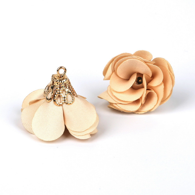 10gb jaukta krāsa 25mm*20mm zamšādas pušķis ziedi auskari šarms sievietēm modes rotaslietas DIY auskari rotaslietas aksesuāri