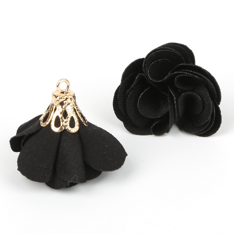 10gb jaukta krāsa 25mm*20mm zamšādas pušķis ziedi auskari šarms sievietēm modes rotaslietas DIY auskari rotaslietas aksesuāri