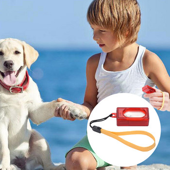 Sound Professional Home Handheld Dog Cat Mini Pet Clicker Άνετη λαβή σφυρίχτρα Finger Loop Puppy Training Φορητό εργονομικό