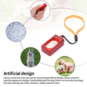 Sound Professional Home Handheld Dog Cat Mini Pet Clicker Άνετη λαβή σφυρίχτρα Finger Loop Puppy Training Φορητό εργονομικό