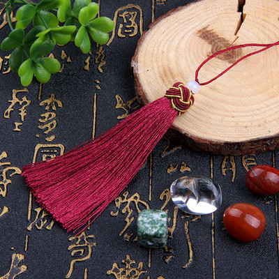 Trompetes ananāsu cepures pušķu piekabe Augstākās klases amatniecības izstrādājumi ar pušķi, ķīniešu mezglu kulonu rotājumi automašīnā piekarināmi laternas aizkaru rotājumi