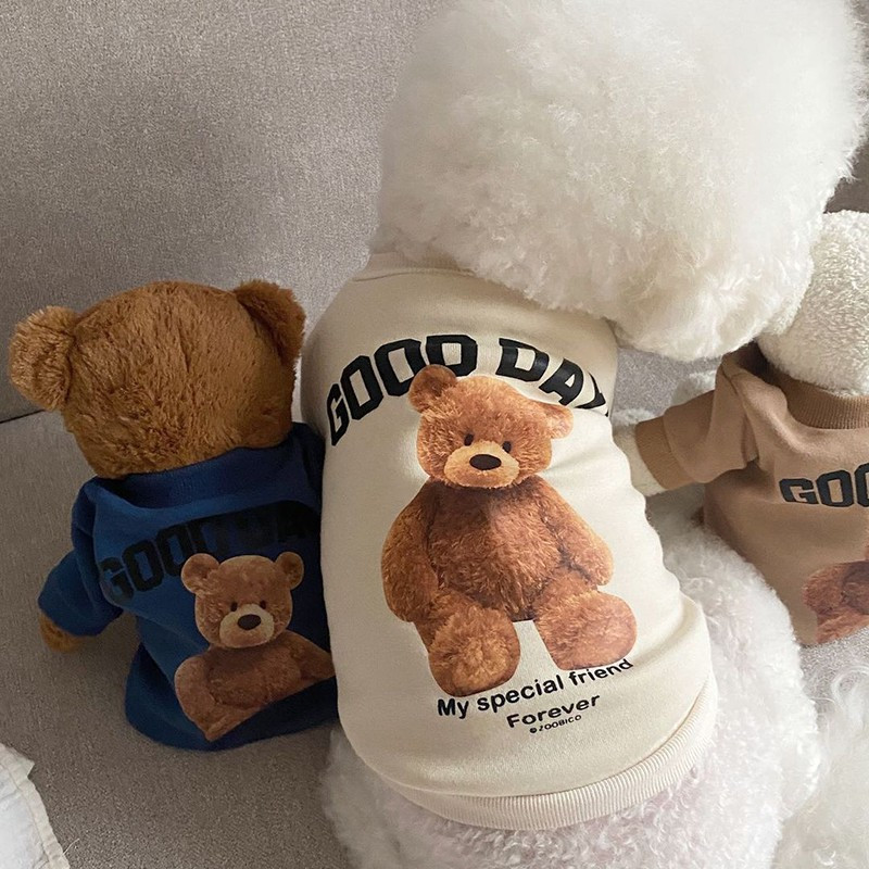 Kutyaruhák Téli Aranyos Kutyák Pulcsik Pulóverek Rajzfilm Medve Kis és Közepes Kutyák Pulóver Kabátok Francia Bulldog Chihuahua