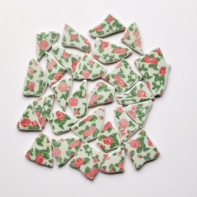 Zilā un baltā porcelāna fragmenti 3 unces/85 g (4–5 gab.) Keramikas mozaīkas flīzes DIY amatniecības flīžu mozaīkas izgatavošanas materiāli