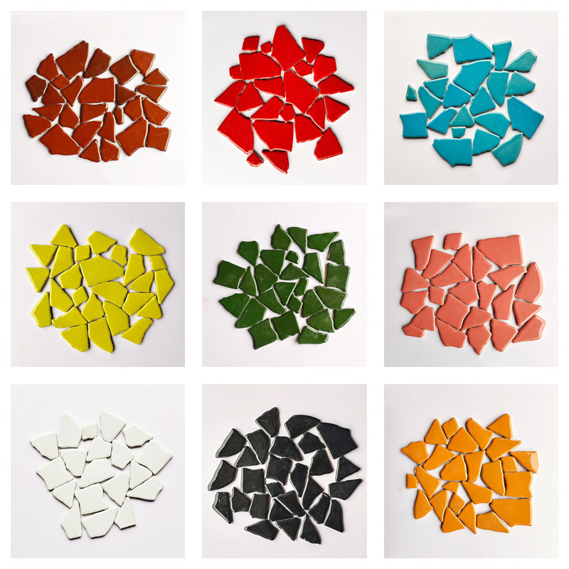 Zilā un baltā porcelāna fragmenti 3 unces/85 g (4–5 gab.) Keramikas mozaīkas flīzes DIY amatniecības flīžu mozaīkas izgatavošanas materiāli